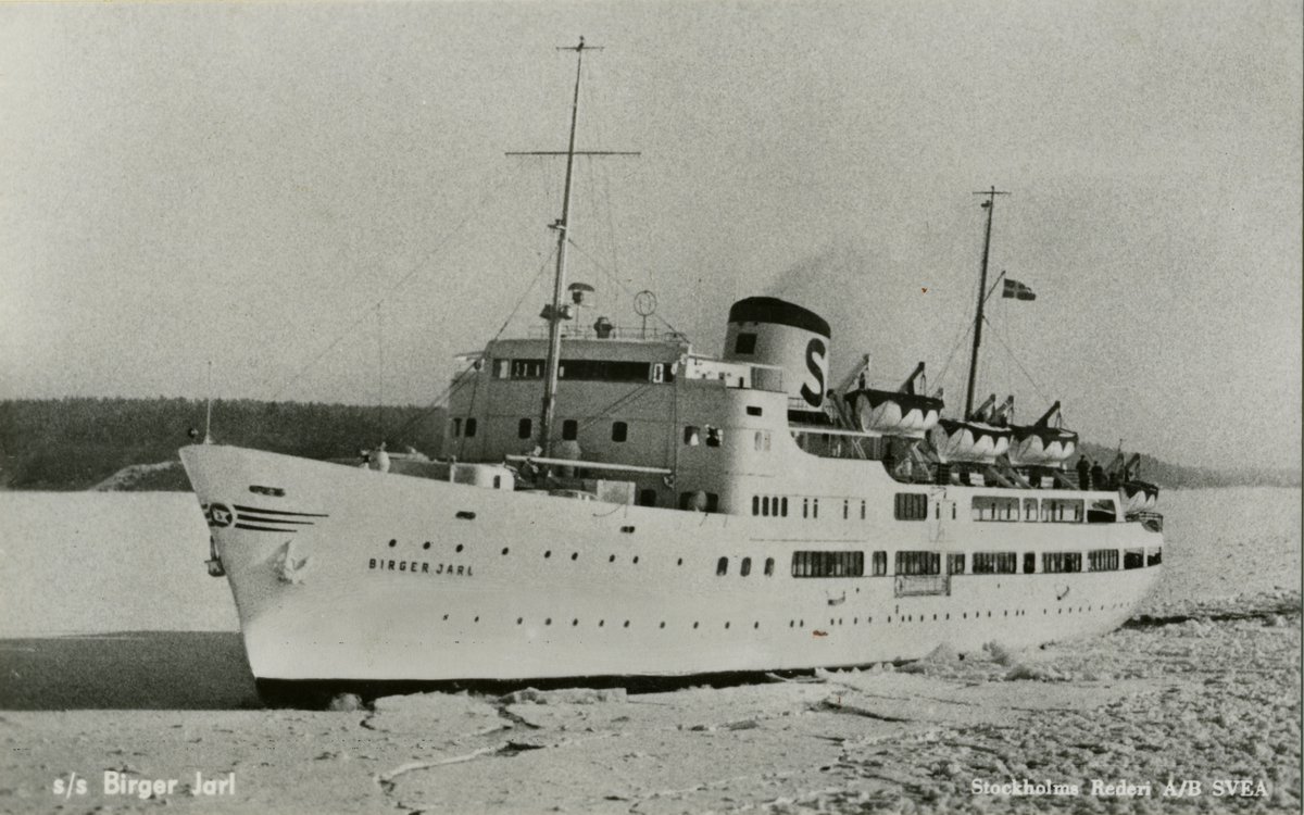 S/S Birger Jarl Stockholms Rederi AB SVEA Gåva Rederi Svea 14.4 1966 ...