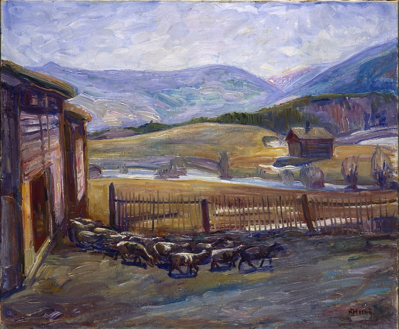 Vårmorgen, Holbø [Maleri]