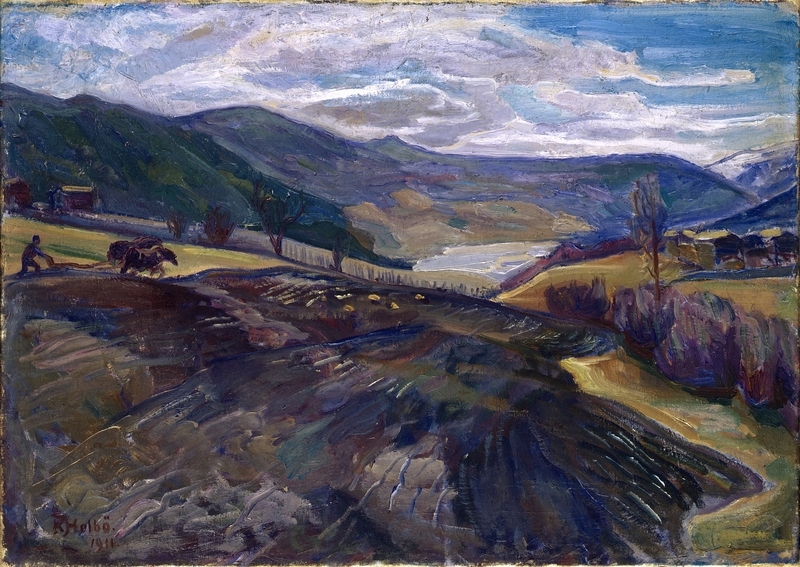 Vårpløying, Vågå [Maleri]