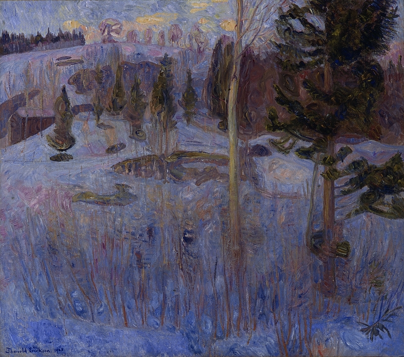 Aftenstemmning. Vestre Gausdal [Maleri]