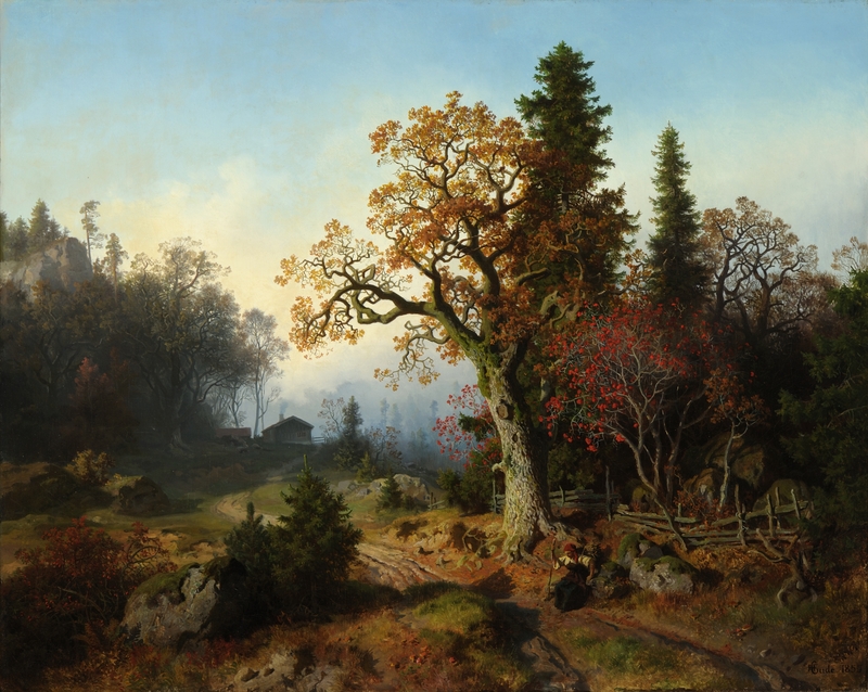 Skoglandskap [Maleri]