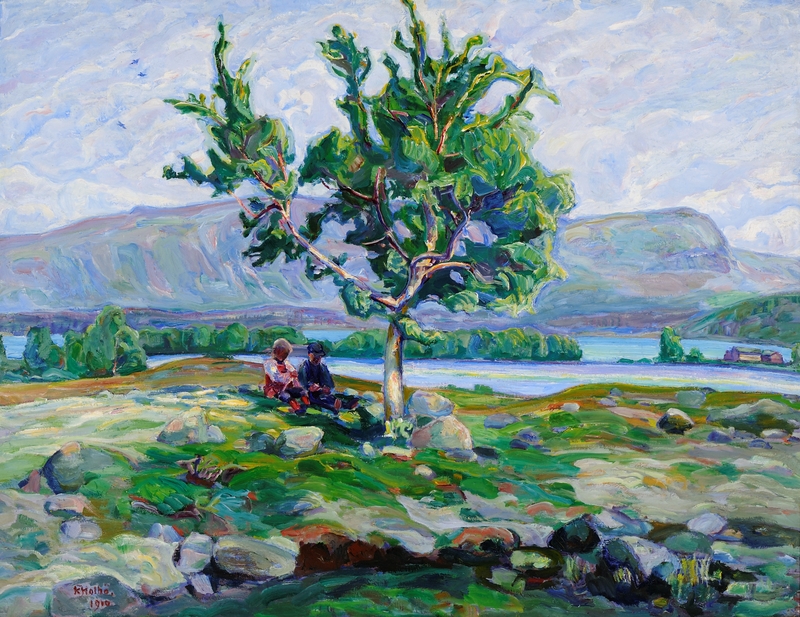 Sommerdag ved Sjodalsvatnet [Maleri]