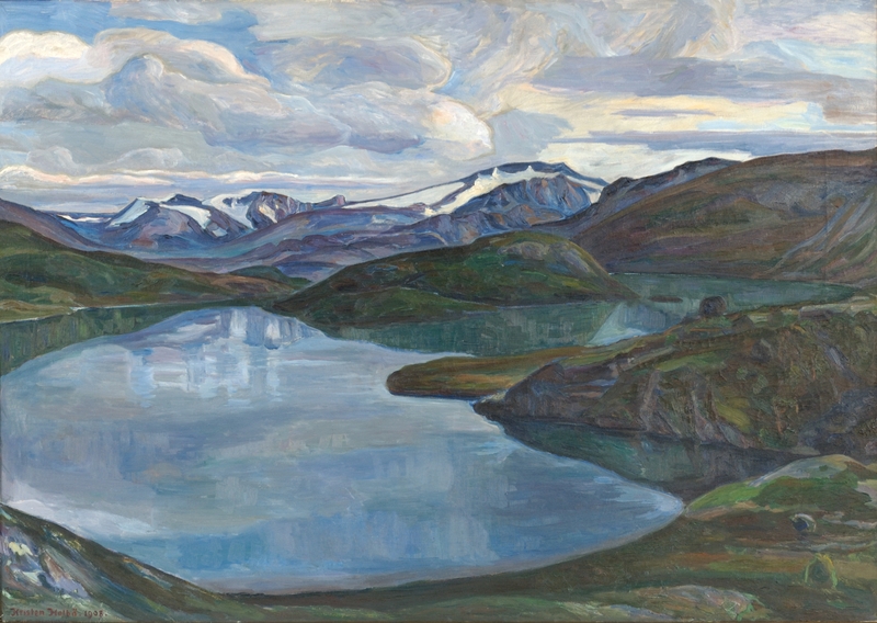 Fra Øvre Sjodalsvatnet [Maleri]