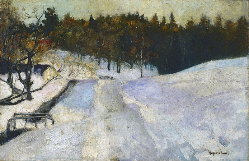 Vinterlandskap [Maleri]