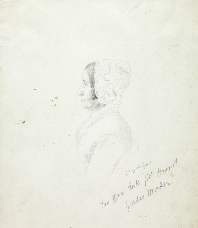 Marie Gude. 1850 [Tegning]