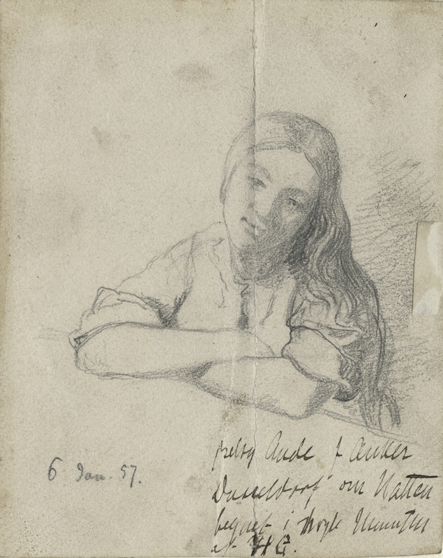 Betzy om natten [Tegning]