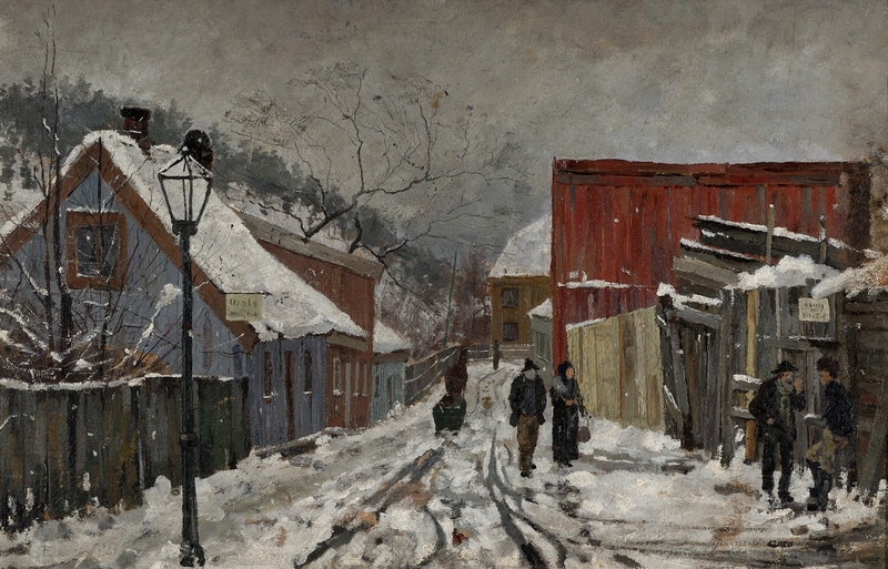 Fra Saxegårdsgaten [Maleri]
