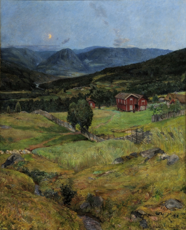 Aften i Eggedal [Maleri]