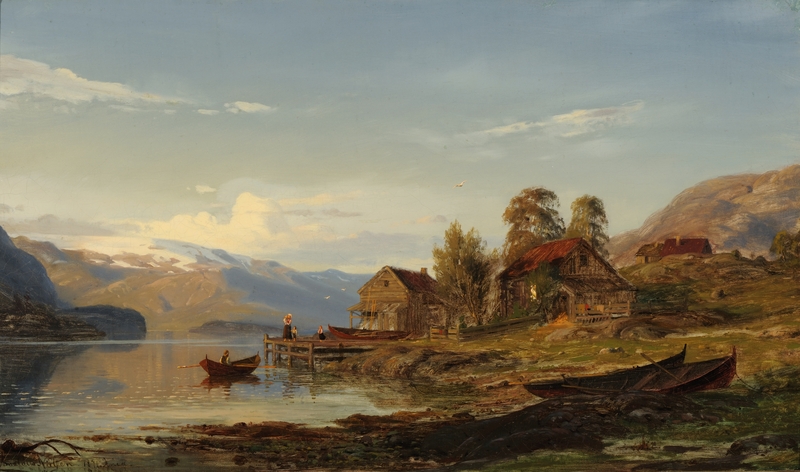 Ved fjorden [Maleri]
