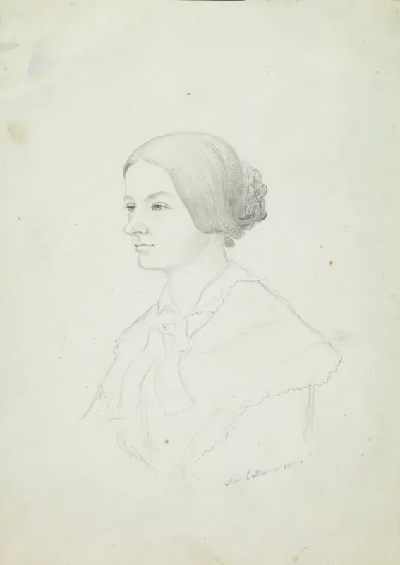 Erika Anker 1850 [Tegning]