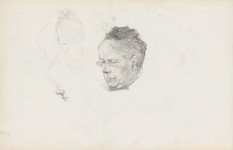Tante Nanna, Signe Scheel, 1892, drawing