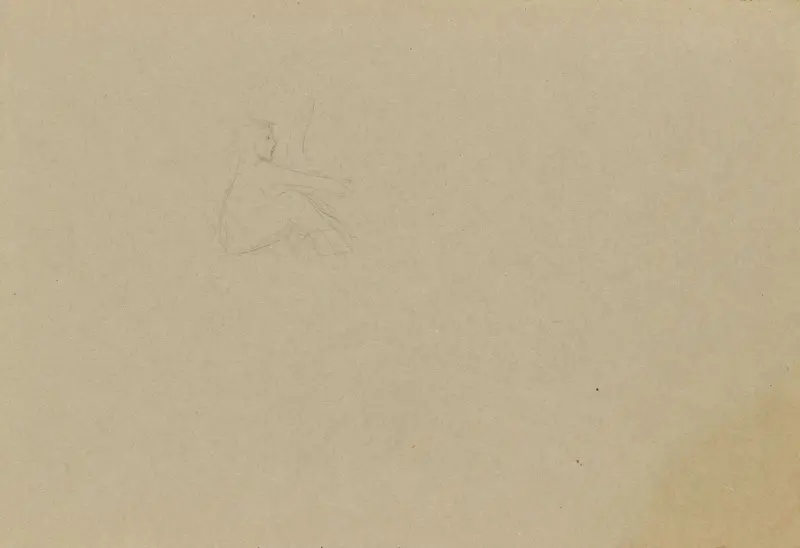 Riss av kvinne, Signe Scheel, 1897–1898, drawing