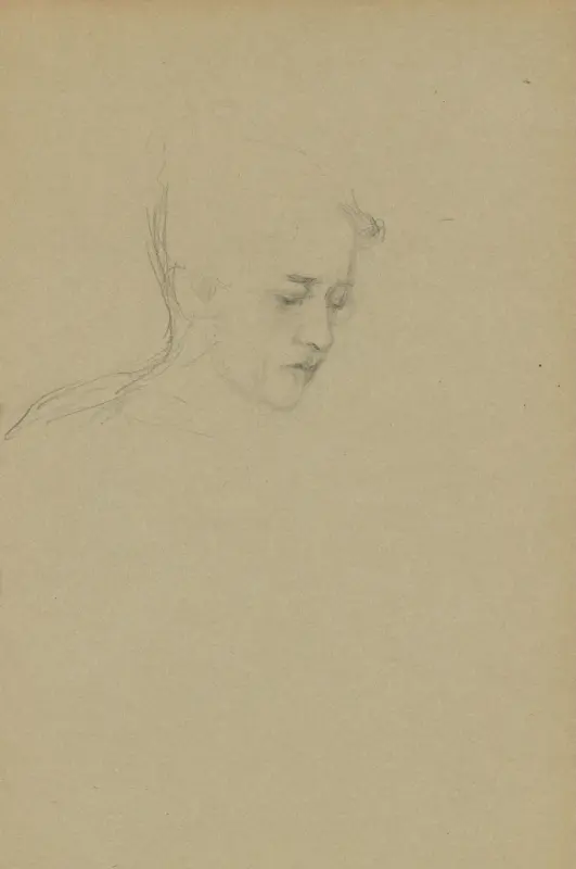 Kvinneportrett, Signe Scheel, 1897–1898, drawing