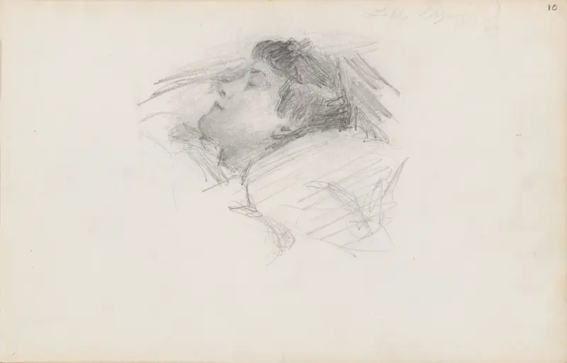 Lille Ingrid, Signe Scheel, 1892, drawing
