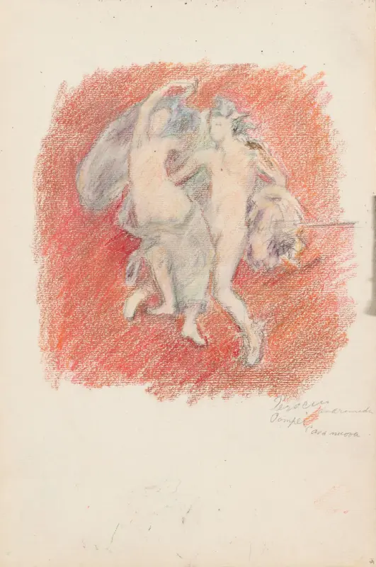 Perseus Andromeda Pompei Casa nuevo, Signe Scheel, 1897–1898, drawing