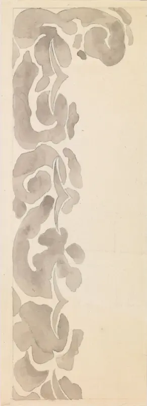Åpningsvignett, Thorvald Bindesbøll, 1889–1890, drawing