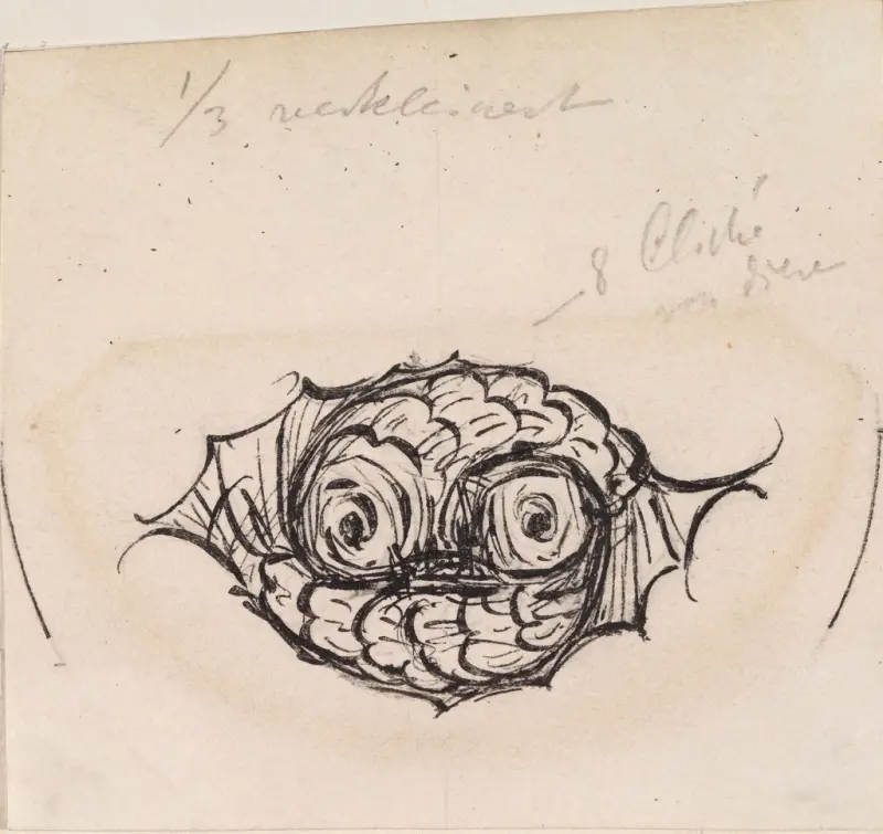 Åmannen. Tittelvignett, Thorvald Bindesbøll, 1889, drawing
