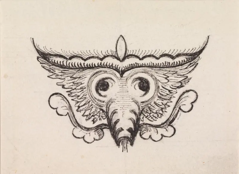 Vignett, Thorvald Bindesbøll, 1889–1890, drawing