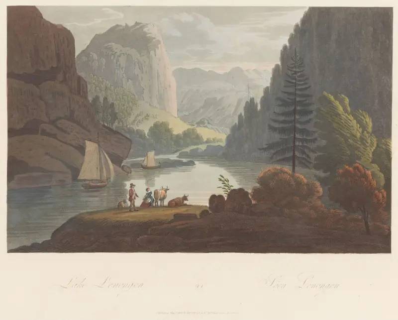Torpevannet ved Helgeroa, John-William Edy, 1800–1814, print