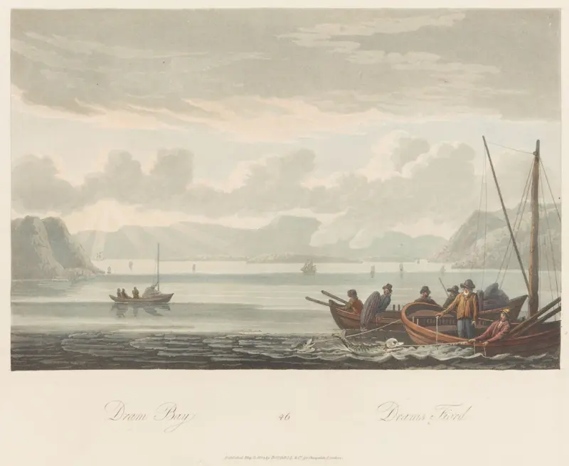 Drammensfjorden, John-William Edy, 1800–1814, print