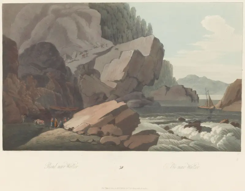 En vei ved Valle, John-William Edy, 1800–1813, print
