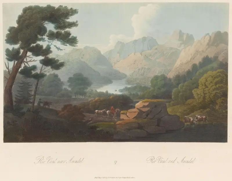 Rorevannet ved Arendal, John-William Edy, 1800–1812, print