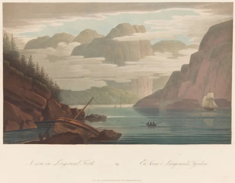 Fra Langesundsfjorden, John-William Edy, 1800–1813, print