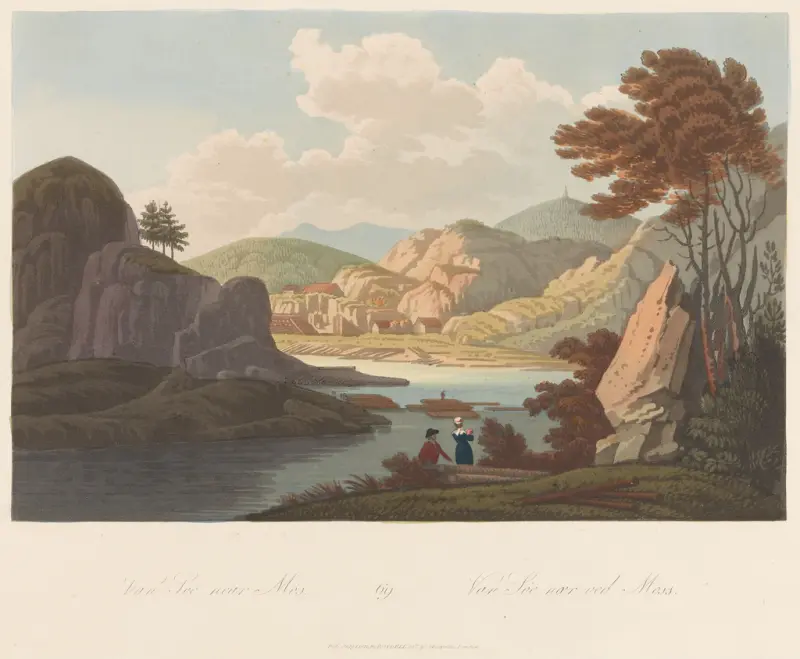 Vansjø ved Moss, John-William Edy, 1800–1815, print