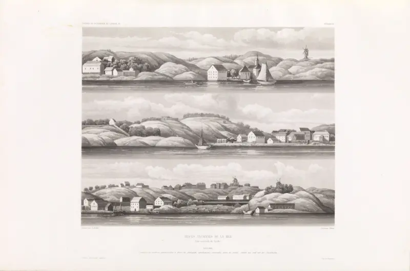Traces anciennes de la mer (côte orientale de Suède), Sigismond Himely, 1842–1848, print