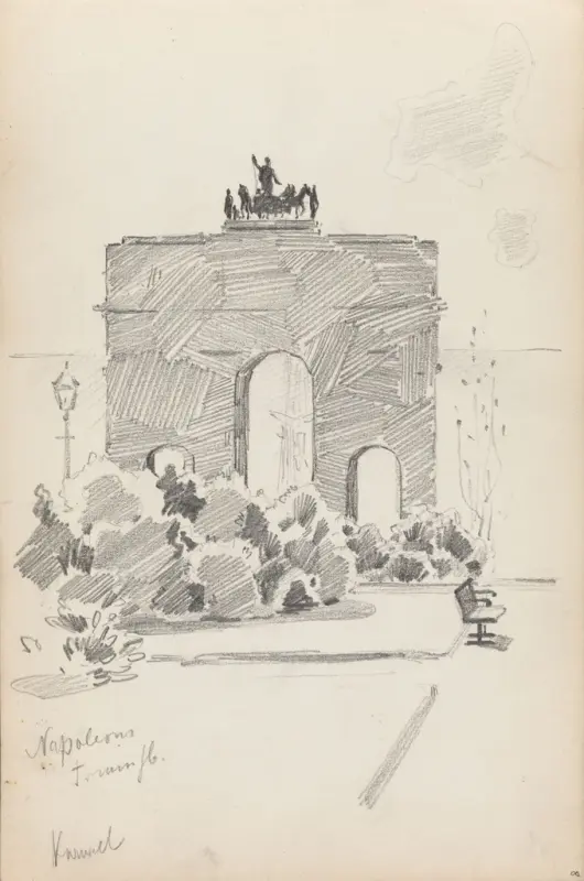 Triumfbuen, Thorolf Holmboe, 1890, drawing