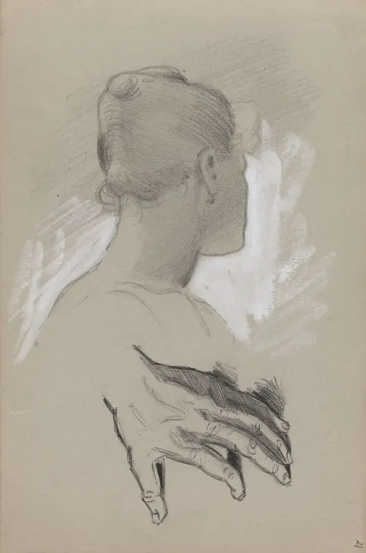 Figurstudier, Thorolf Holmboe, 1890, drawing