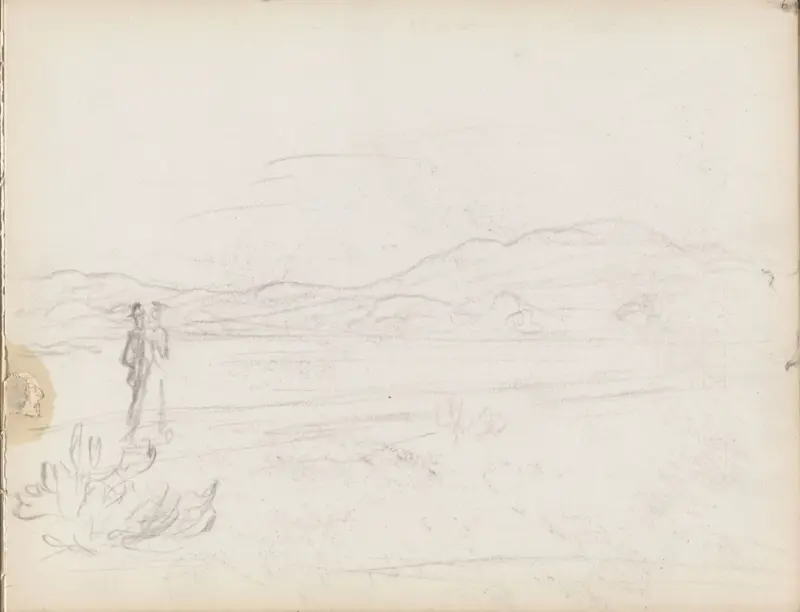 Par i landskap, Thorolf Holmboe, 1889–1925, drawing