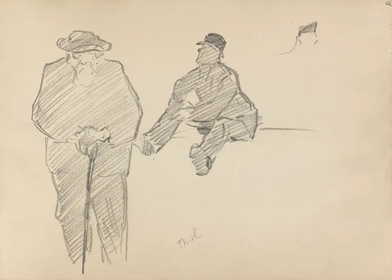Figurstudier, Thorolf Holmboe, 1889–1891, drawing