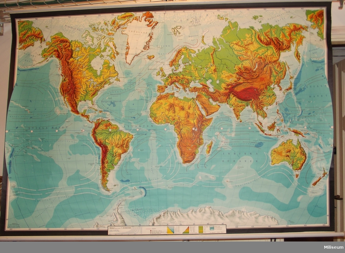 Karta över Världen - Miliseum / DigitaltMuseum