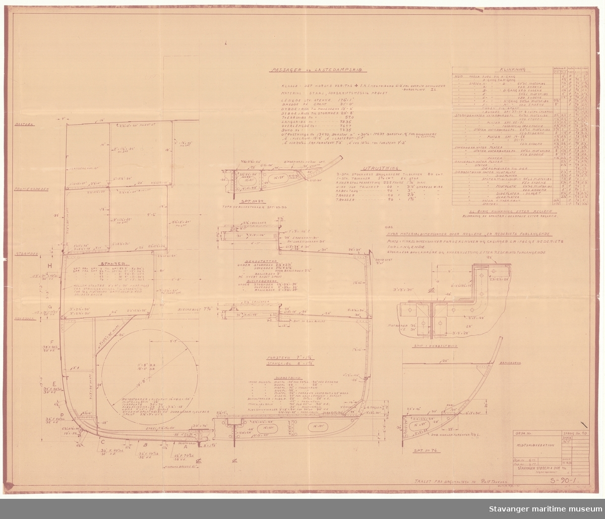 Byggetegning - Stavanger Maritime Museum   Digitaltmuseum
