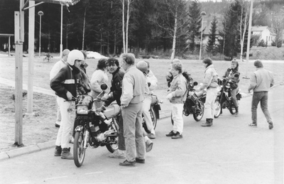 Mopedundervisning på Hakadal ungdomsskole.