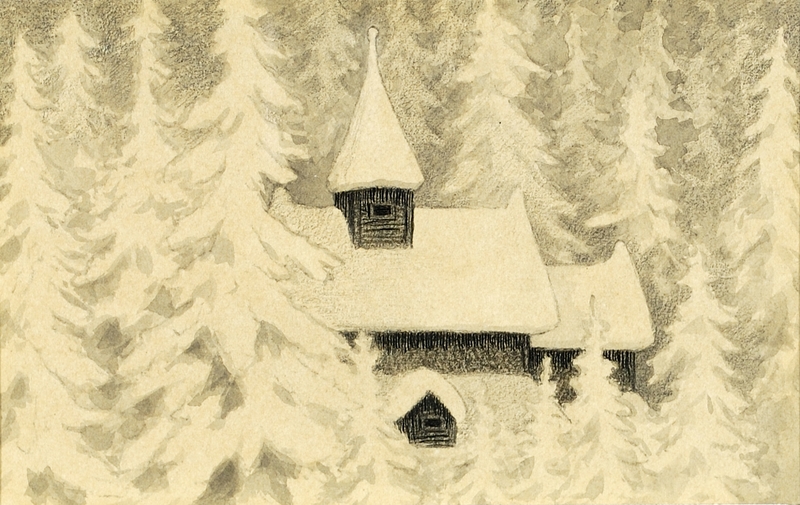 Stavkirke [Tegning]