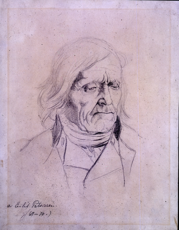 Portrett av en gammel mann [Tegning]