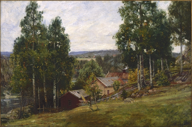 Sommerlandskap [Maleri]