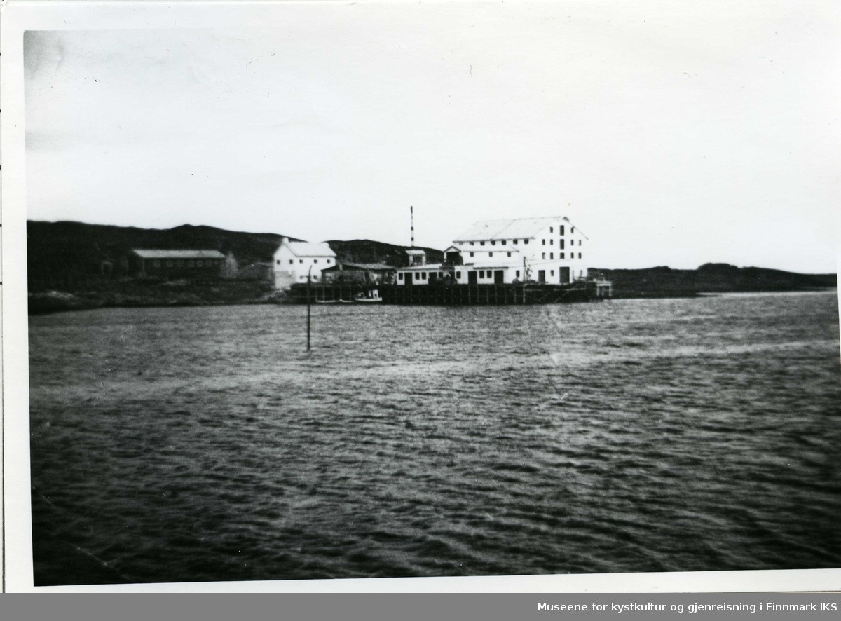 Gamvik Produksjonslag og Havnevesen-brakka.  Gamvik 1958.