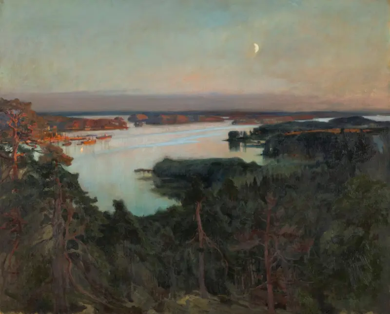 Sommeraften, Haikko-fjorden [Maleri]